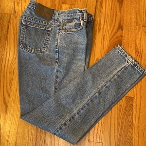 Calvin Klein High Waisted 5 Pocket Double Stonewashed Jeans